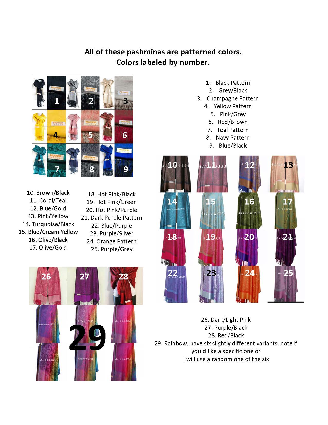 Custom Patterned Pashmina