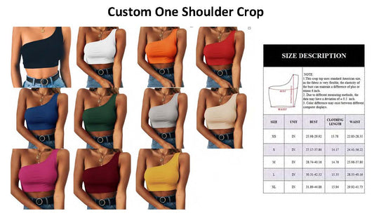 Custom One Shoulder Crop Top