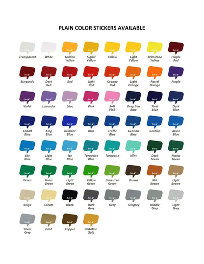 Custom Sticker / Decal - PLAIN COLOR
