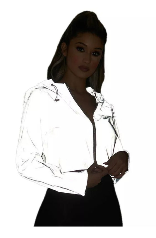 Custom Cropped Reflective Jacket